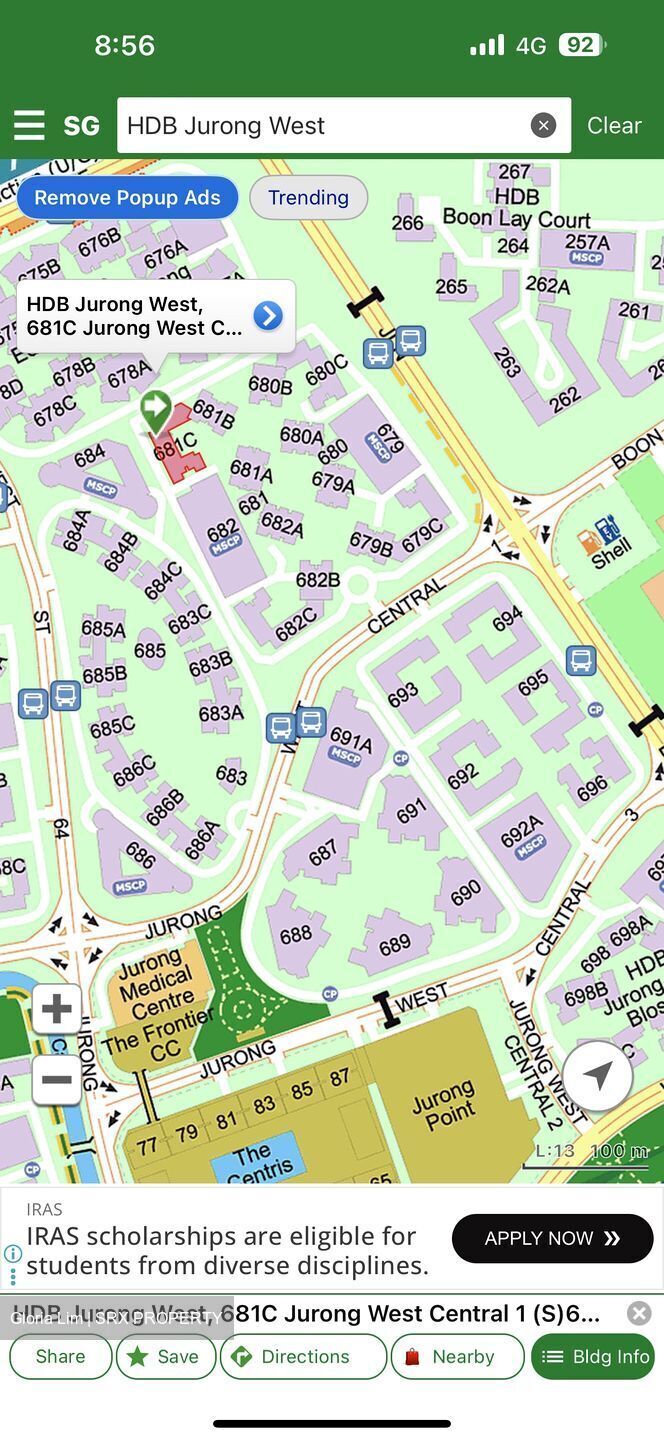 Blk 681C Jurong West Central 1 (Jurong West), HDB 4 Rooms #540526501